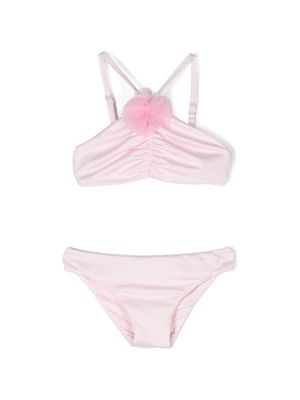 Monnalisa floral-appliqué bikini - Pink