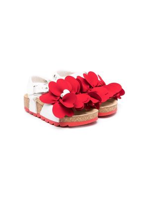 Monnalisa floral-appliqué chunky sandals - Red