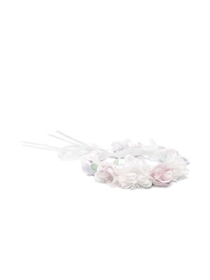 Monnalisa floral-appliqué hairband - White