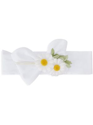 Monnalisa floral-appliqué head band - White