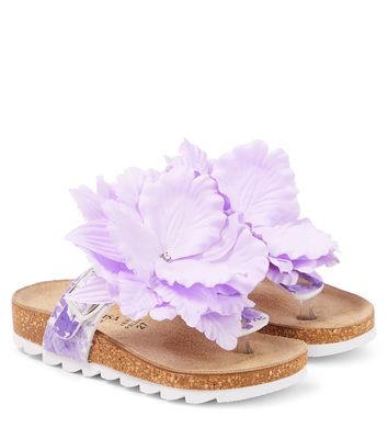 Monnalisa Floral-appliqué sandals