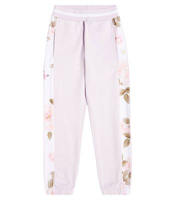 Monnalisa Floral cotton-blend jersey sweatpants
