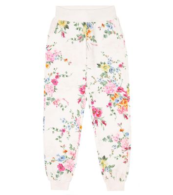 Monnalisa Floral cotton-blend sweatpants
