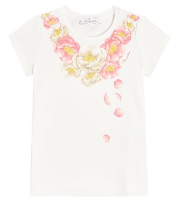 Monnalisa Floral cotton jersey T-shirt