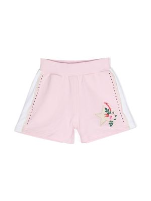 Monnalisa floral-embroidery shorts - Pink