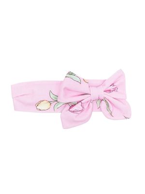 Monnalisa floral-print bow headband - Pink