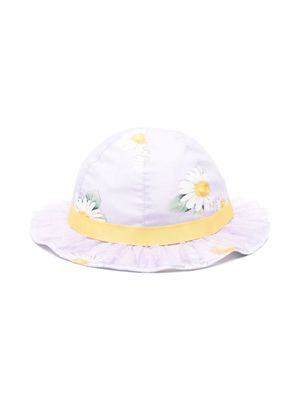 Monnalisa floral-print bucket hat - Purple