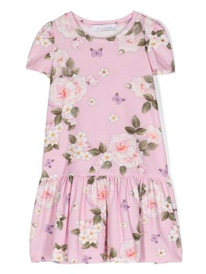 Monnalisa floral-print casual dress - 0090