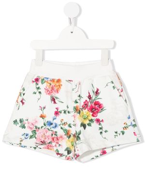 Monnalisa floral-print shorts - White