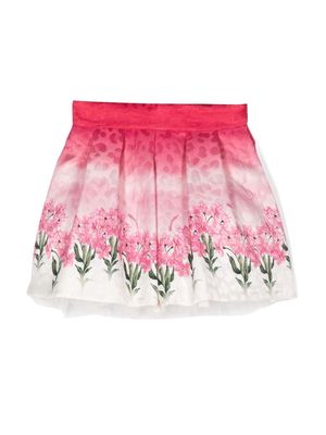 Monnalisa floral-print skirt - Pink