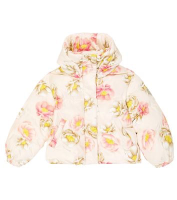 Monnalisa Floral puffer jacket