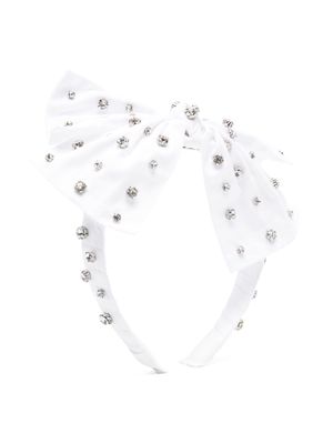Monnalisa gem-embellished headband - White