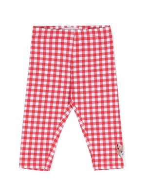 Monnalisa gingham check-print leggings - Red