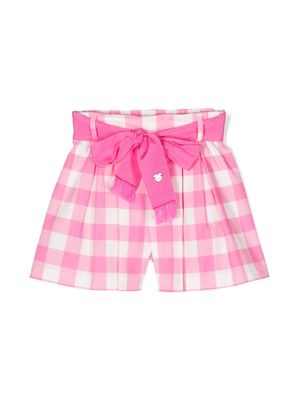 Monnalisa gingham smart tshorts - Pink