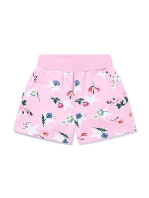 Monnalisa graphic-print cotton-blend shorts - Pink
