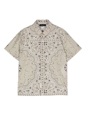 Monnalisa graphic-print cotton shirt - Neutrals