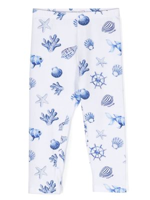 Monnalisa graphic-print skinny leggings - White