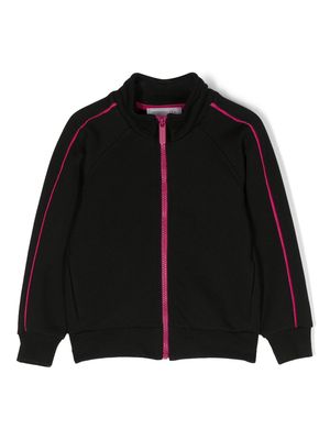 Monnalisa graphic-print zip-up jacket - Black