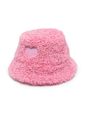 Monnalisa heart-patch bucket hat - Pink