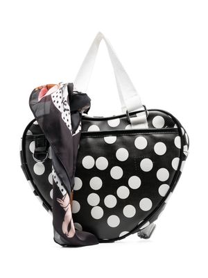 Monnalisa heart-shaped polka dot bag - Black