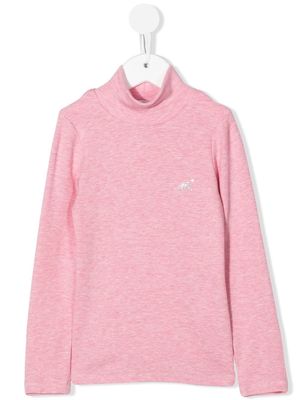 Monnalisa high neck sweatshirt - Pink