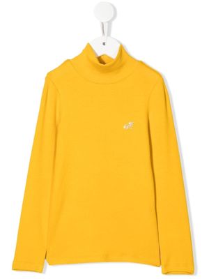 Monnalisa high neck sweatshirt - Yellow