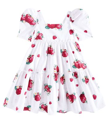 Monnalisa Ischia printed tiered cotton dress