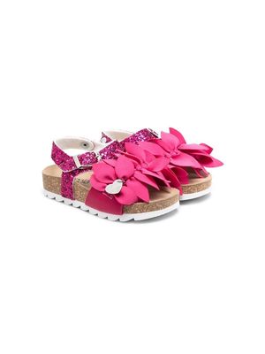 Monnalisa knot-detail 30mm sandals - Pink