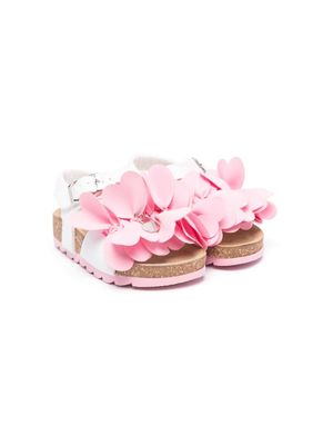 Monnalisa knot-detailing glitter sandals - Pink
