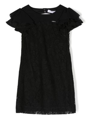 Monnalisa lace-layered dress - Black