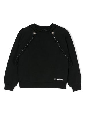 Monnalisa layered jersey sweatshirt - Black