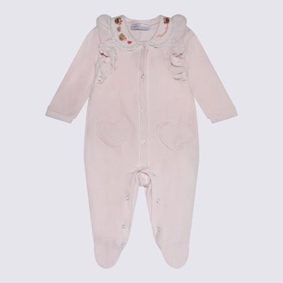 Monnalisa Light Pink Cotton Jumpsuit