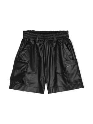 Monnalisa logo-appliqué cargo shorts - Black