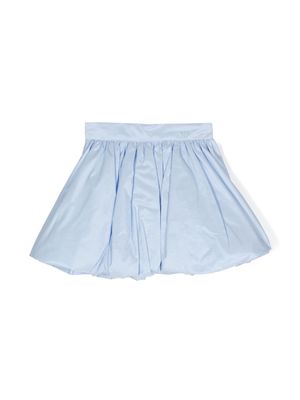 Monnalisa logo-appliqué pleated skirt - Blue