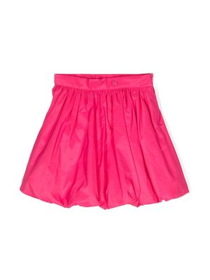 Monnalisa logo-appliqué pleated skirt - Pink