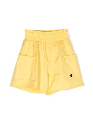 Monnalisa logo-charm wide-leg shorts - Yellow