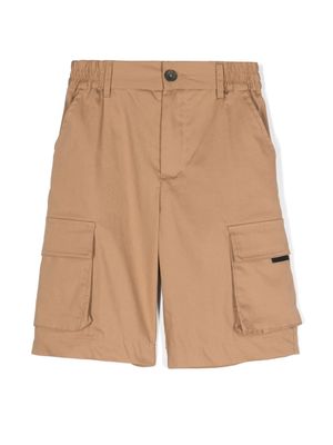 Monnalisa logo-detail cargo shorts - Brown