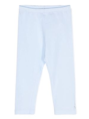 Monnalisa logo-embellished slip-on leggings - Blue