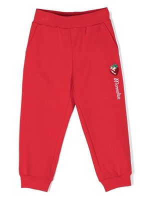 Monnalisa logo-embroidered cotton blend track pants