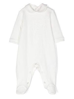 Monnalisa logo-embroidered cotton pyjamas - White