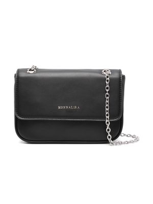 Monnalisa logo-lettering cross body bag - Black