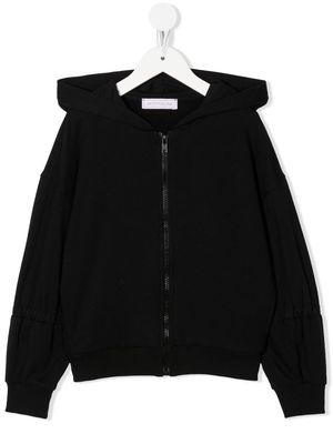 Monnalisa logo patch hoodie - Black
