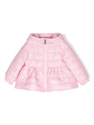 Monnalisa logo-patch padded jacket - Pink