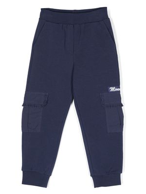Monnalisa logo-patch track trousers - Blue