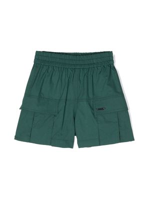 Monnalisa logo-plaque elasticated-waistband shorts - Green