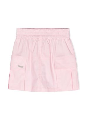 Monnalisa logo-plaque slip-on skirt - Pink