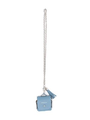 Monnalisa logo-print tassel Airpods case - Blue