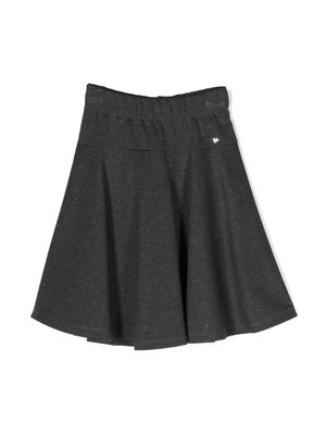 Monnalisa metallic-threading A-line skirt - Grey