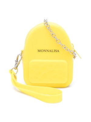 Monnalisa mini logo-print bag - Yellow