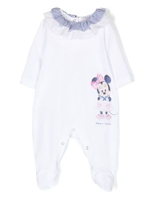 Monnalisa Minnie Mouse frill-collar pyjamas - White
